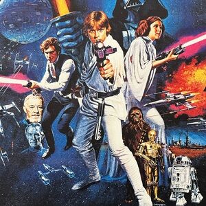 Star Wars wall art EUC. 20X16”. Box framed. By Artissimo.